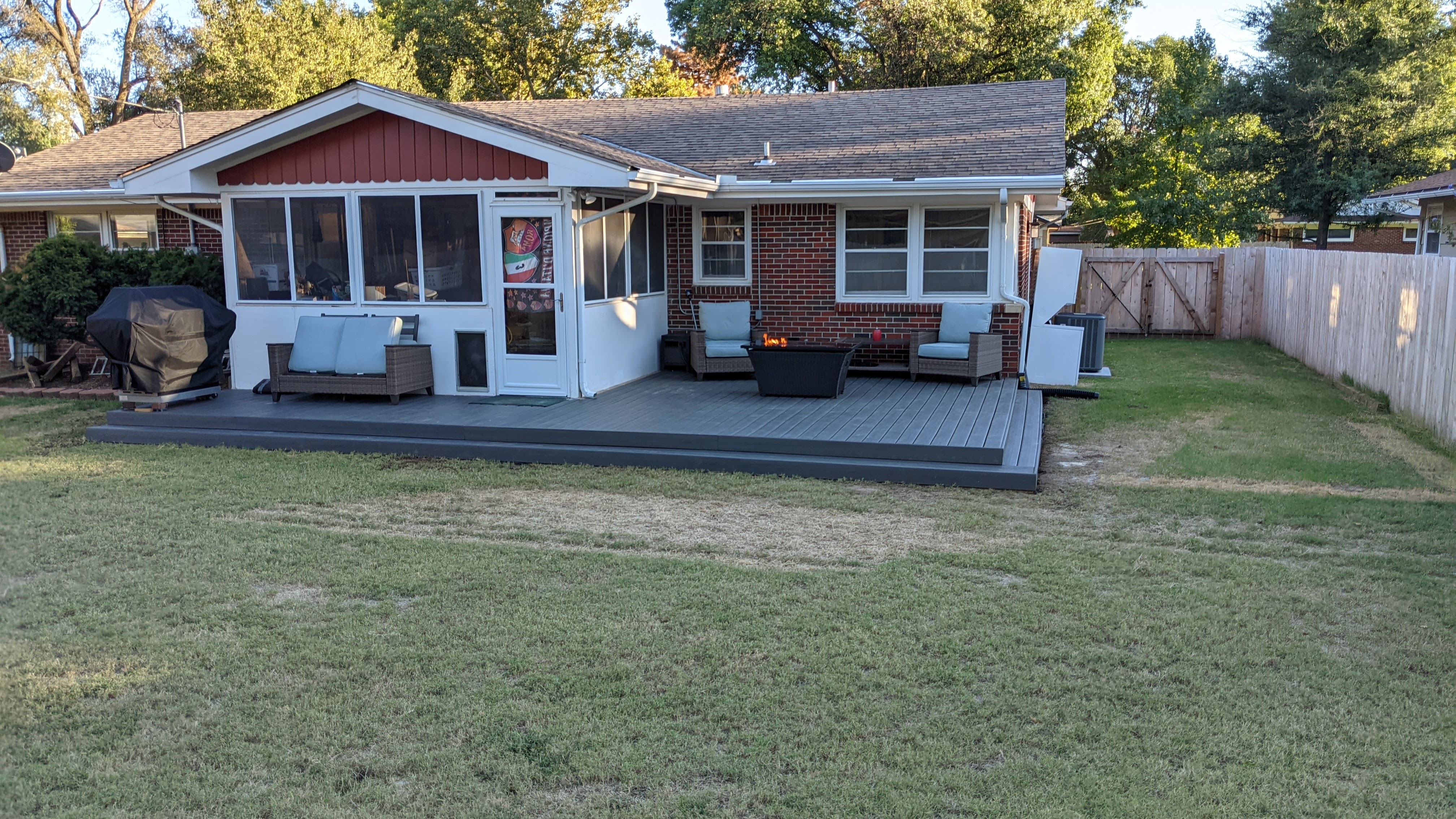 Custom Composite Deck Construction Before
